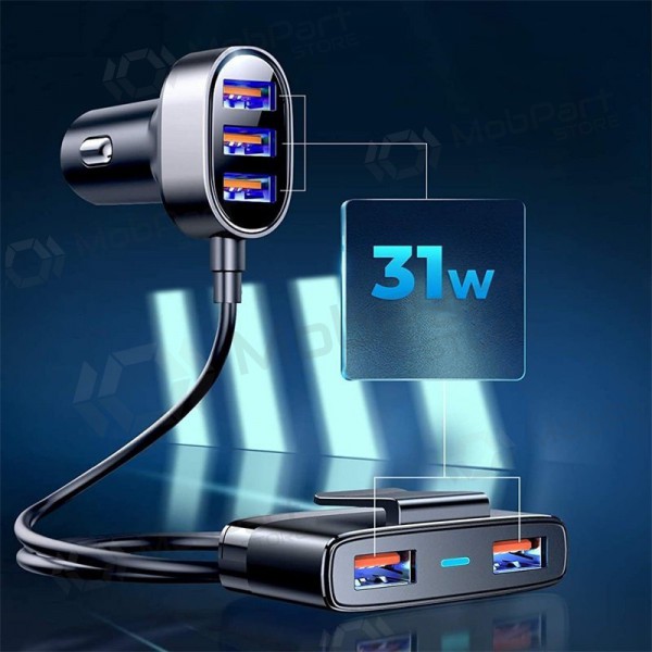 Lader automobilinis Joyroom JR-CL03 5xUSB 6.2A (zwart)