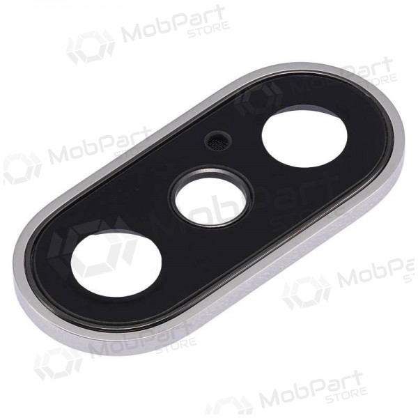 Apple iPhone XS / XS Max camera glas (zilverachtig) (met een frame)