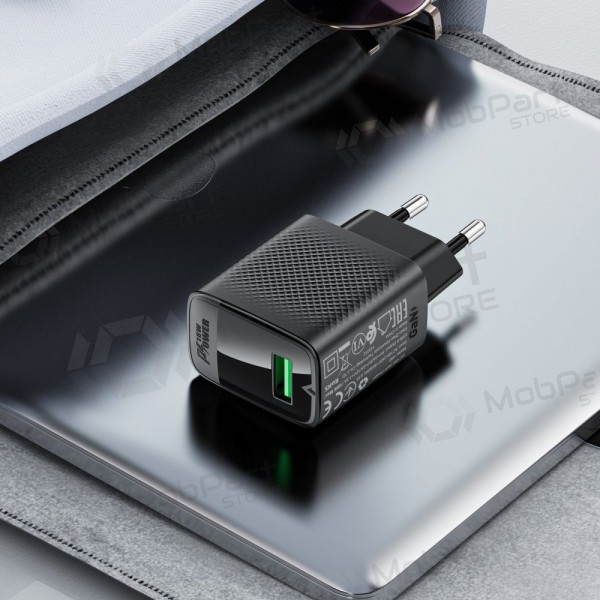 Lader Acefast A90 18W USB-A zwart