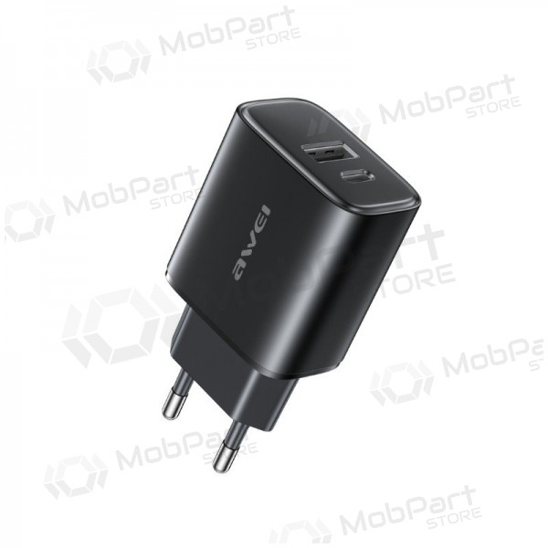 Telefoonoplader Awei PD85-EU 22.5 W USB-C + USB-A zwart