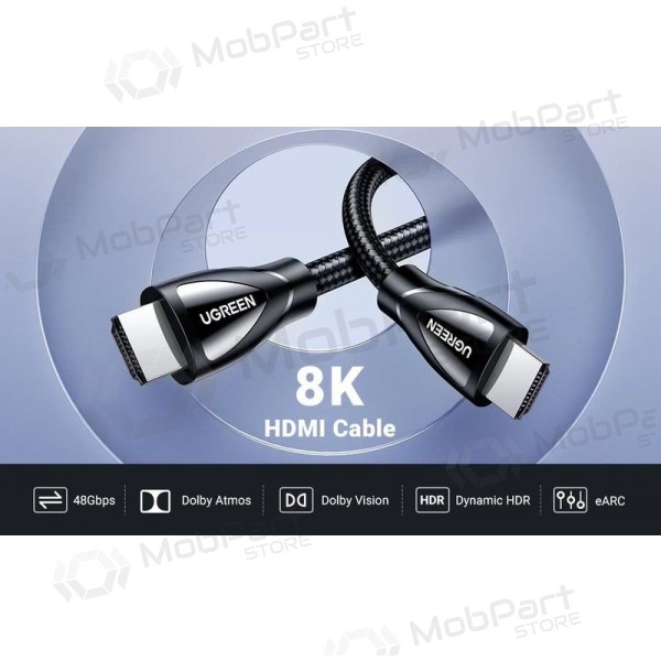 HDMI-kabel Ugreen HD140 HDMI 2.1 2 m zwart