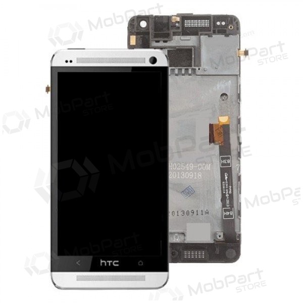 HTC One Mini scherm (wit) (met een frame) (gebruikt grade C, origineel)