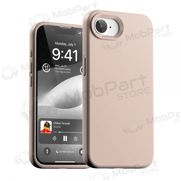Apple iPhone 16e, 17e hoesje - Pure Magsafe Silicon Case (roze zand)