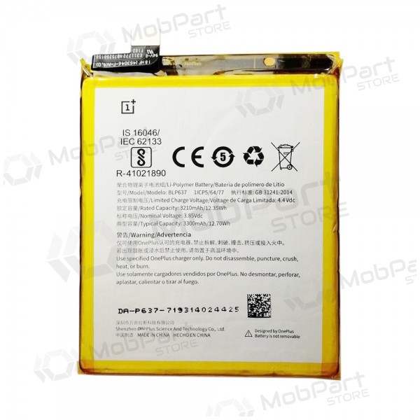 OnePlus 5T (BLP637) batterij / accu (3300mAh)