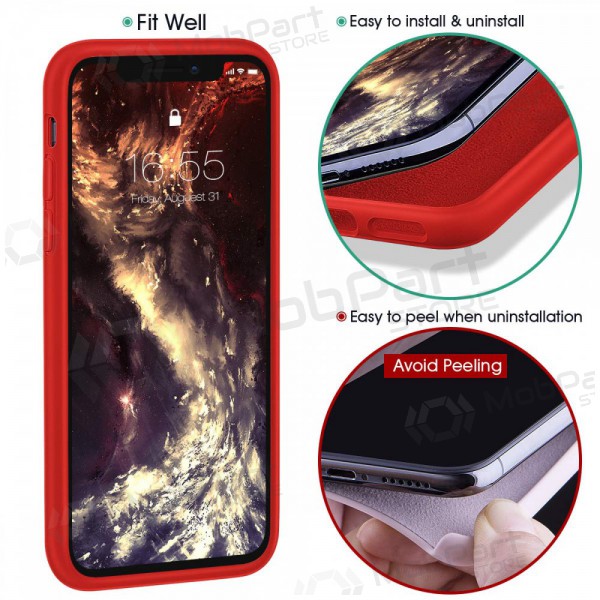 Apple iPhone 12 Pro Max hoesje - Liquid Silicone 1.5mm (rood)