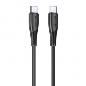 USB kabel Awei CL-182C USB-C to USB-C 1.0m zwart