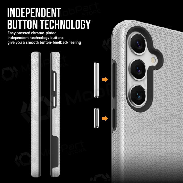 Samsung Galaxy S24+, S25+ hoesje „Perfectionists“ (zilverachtig)