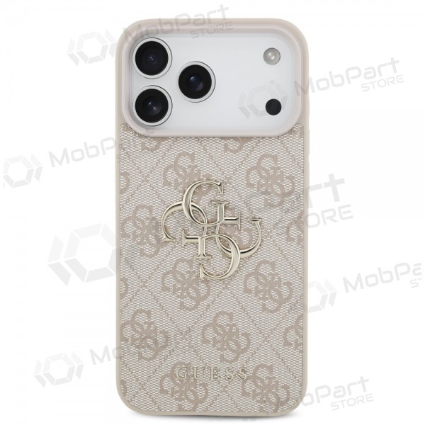Apple iPhone 17 Pro Max hoesje - Guess PU 4G Metal Logo (roze)