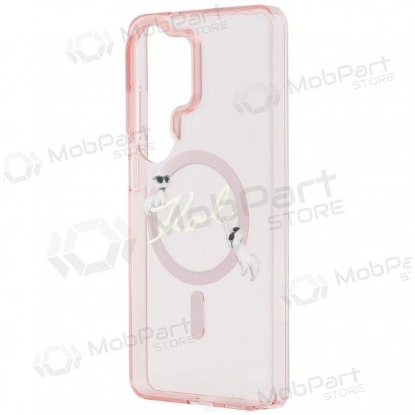 Samsung Galaxy S26 Ultra hoesje - Karl Lagerfeld IML Choupette Karl Script Logo Magnetic (roze)