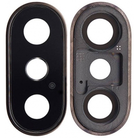 Apple iPhone XS / XS Max camera glas (gouden) (met een frame)