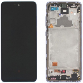 Samsung A725 A72 4G / A726 5G 2021 scherm (paars) (met frame) (service pack) (origineel)