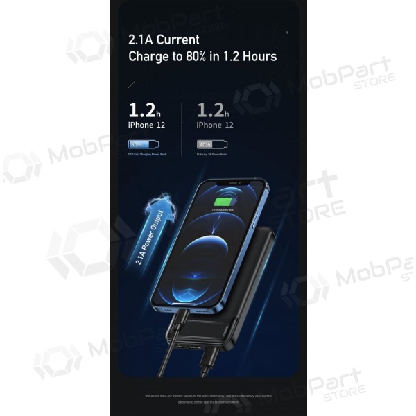 Externe batterij Power Bank Awei P5K 5V/2.1A 10000mAh zwart