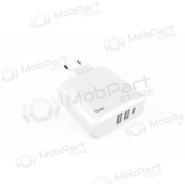 Lader BeHello USB-C 45W PD + 2 USB (wit)