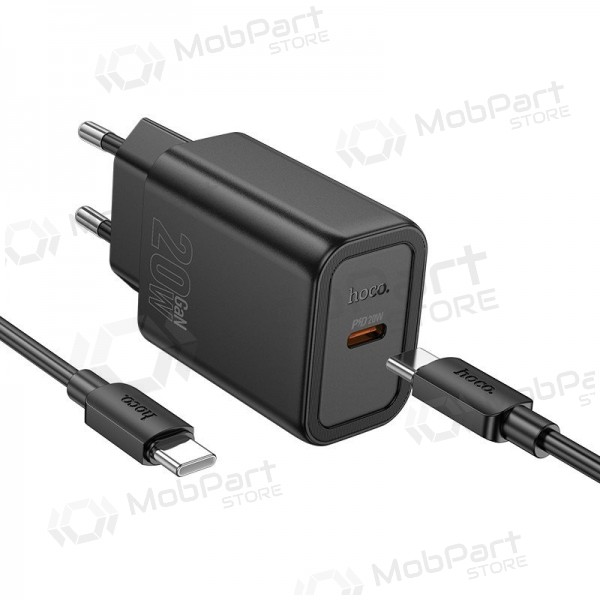 Telefoonoplader Hoco N60 GaN USB-C met USB-C kabel 1 m zwart
