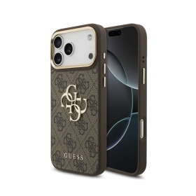 Apple iPhone 18 Pro Max hoesje - Guess PU Leather 4G Metal Logo Gold Frame