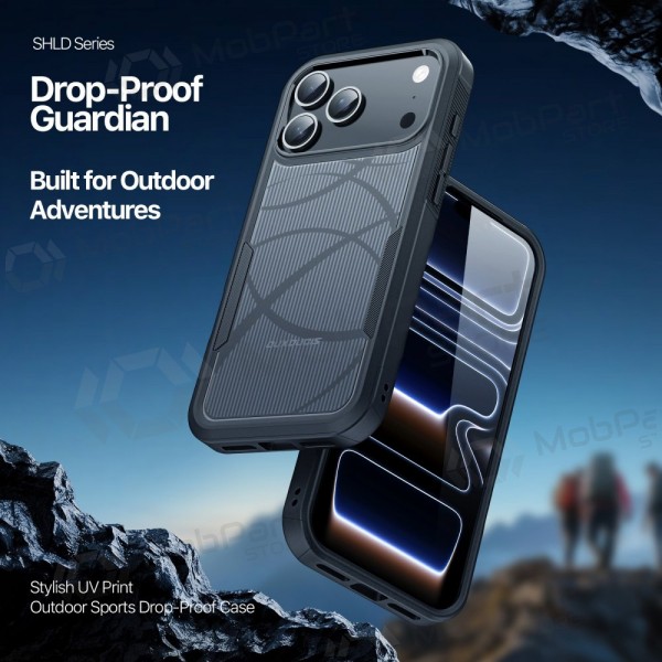 Apple iPhone 17 Pro Max, 18 Pro Max hoesje - Dux Ducis Shld zwart (Contour Pattern)