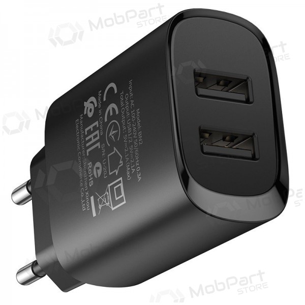 Lader Borofone BN2 2xUSB 2.1A (zwart)