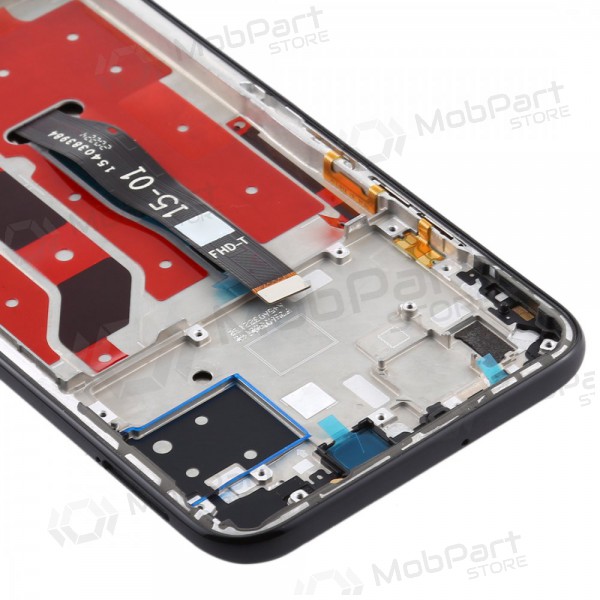 Huawei P40 Lite scherm (zwart) (met een frame) (gebruikt grade A, origineel)