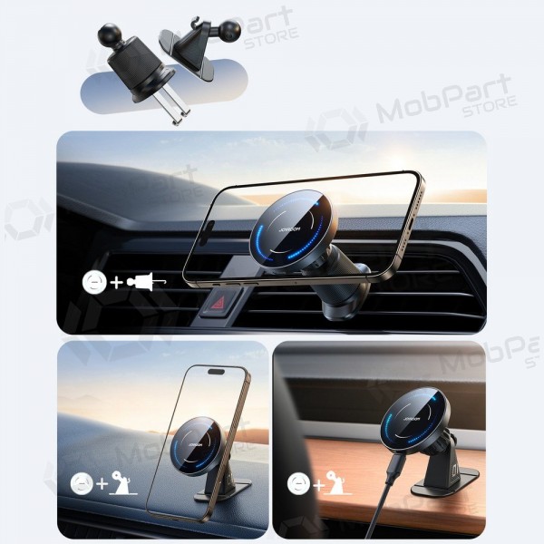 Automobilinis laikiklis-lader Joyroom JR-ZS502 MagSafe 15W (air vent/dashboard) zwart