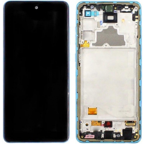 Samsung Galaxy A72 scherm (blauw) (met een frame) (origineel)
