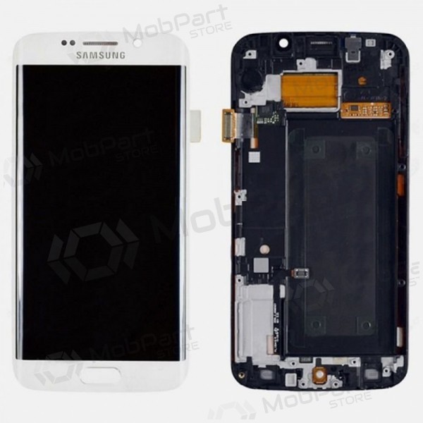 Samsung G925F Galaxy S6 Edge scherm (wit) (met een frame) (service pack) (origineel)