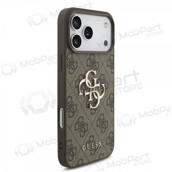 Apple iPhone 17 Pro Max hoesje - Guess PU 4G Metal Logo (bruin)