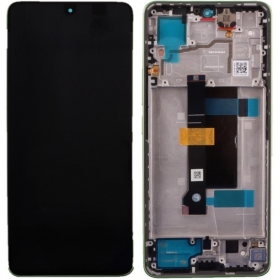 Xiaomi Redmi Note 13 Pro 5G scherm (licht groen) (met een frame) (origineel)