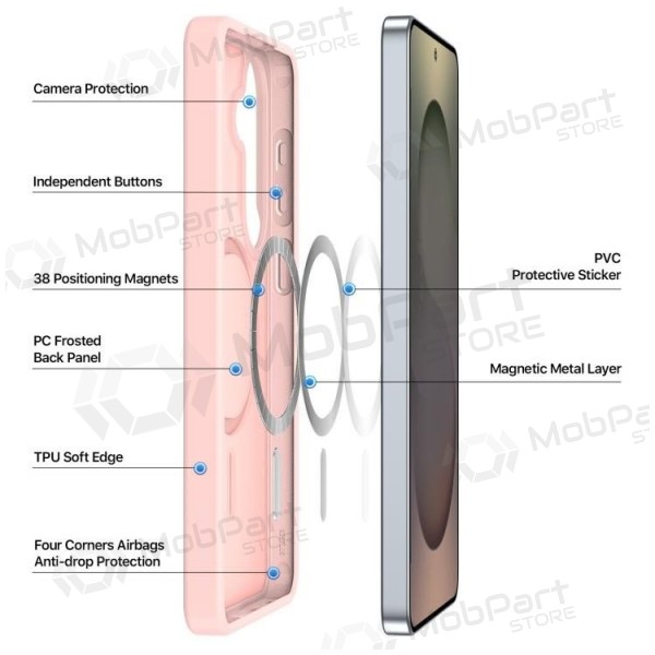 Samsung Galaxy S26 Ultra hoesje - Dux Ducis Yind MagSafe (roze)