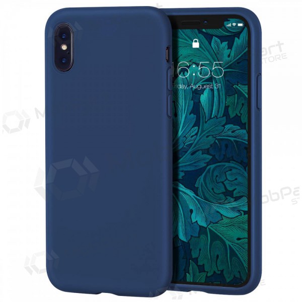 Apple iPhone 12 Pro hoesje - Liquid Silicone (donkerblauw)