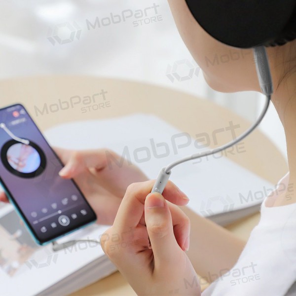 Audio adapter 3,5mm į 3,5mm Borofone BL5 AUX (grijs)