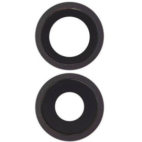 Apple iPhone 11 camera glas (2stuks) (zwart) (met een frame)