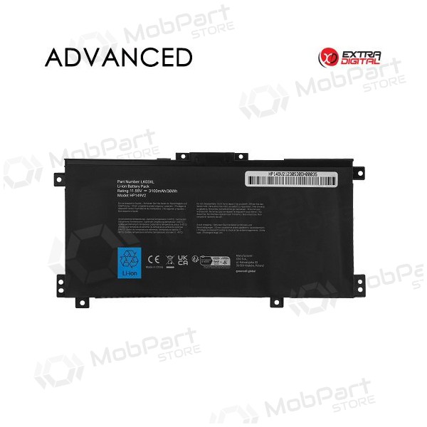 HP LK03XL, 3500mAh laptop batterij, Advanced