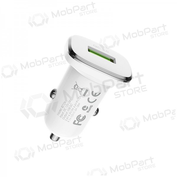 Lader automobilinis Borofone BZ12A Quick Charge 3.0 (3.0A) (wit)