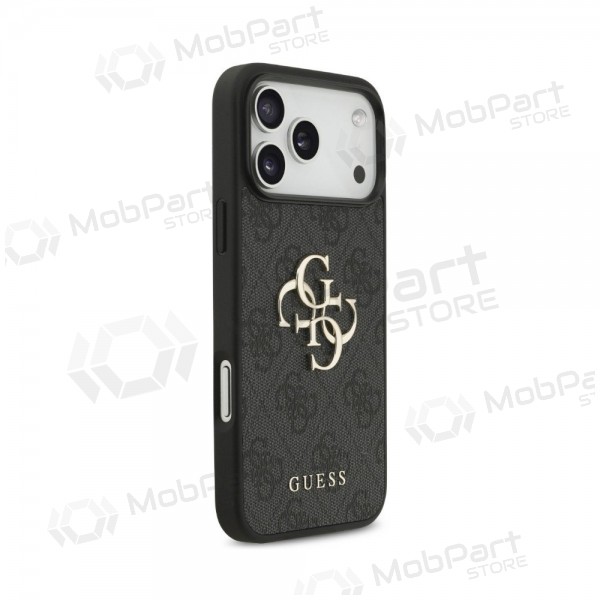 Apple iPhone 18 Pro Max hoesje - Guess PU 4G Metal Logo (grijs)