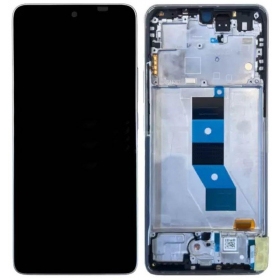 Xiaomi Poco M7 Pro 5G scherm (zilverachtig) (met een frame) (origineel)