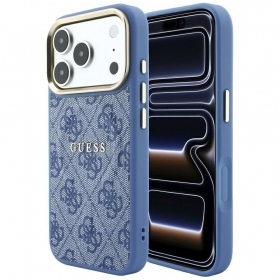 Apple iPhone 18 Pro Max hoesje - Guess PU Leather 4G Gold Frame Embossed MagSafe