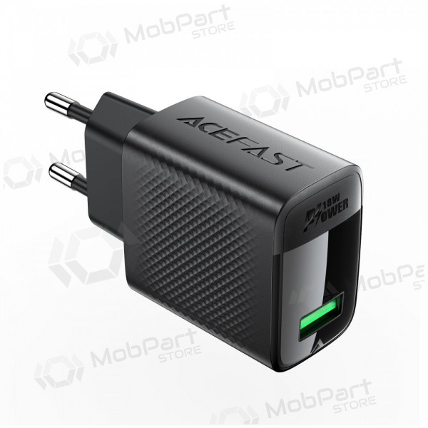 Lader Acefast A90 18W USB-A zwart