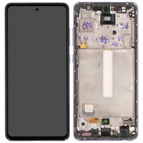 Samsung Galaxy A52 scherm (Purper) (met een frame) (origineel)