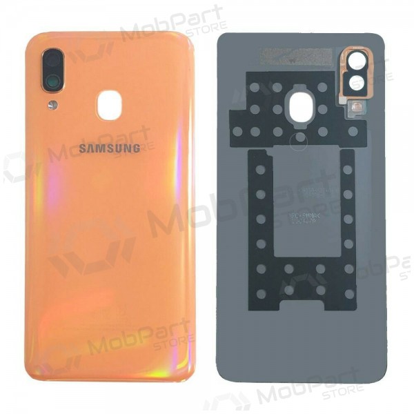 Samsung A405 Galaxy A40 2019 achterkant  (Coral Orange) (gebruikt grade B, origineel)