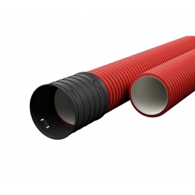 Roods gofruotas vamzdis D75/d61 su virve Ecopipe (be halogenų, 50m) 