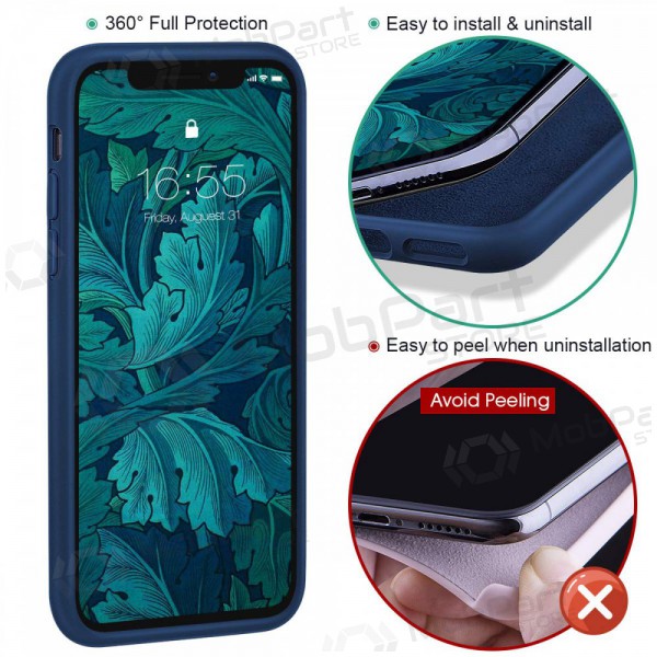 Apple iPhone 12 Pro hoesje - Liquid Silicone (donkerblauw)