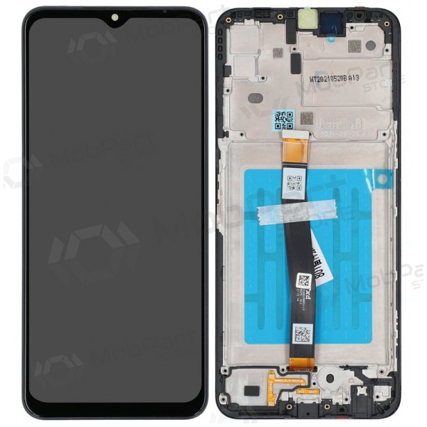 Ekranas Samsung A226 A22 5G su lietimui jautriu stikliuku en rėmeliu Black origineel