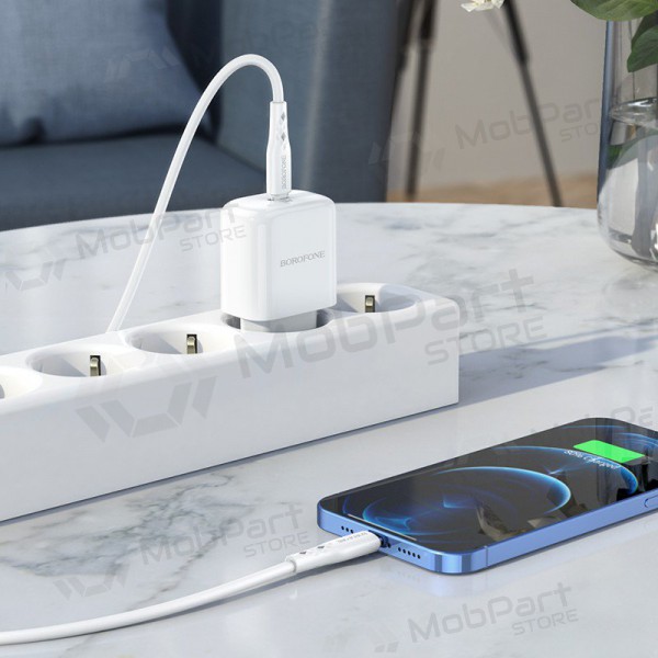 Lader Borofone BN3 Type-C QC 3.0, PD 2.0 20W (wit)