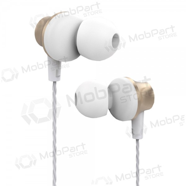Handsfree Devia Metal In-ear 3,5mm (gouden)