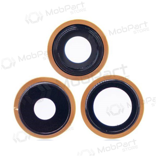 Apple iPhone 13 Pro Max camera glas (3stuks) (gouden) (met een frame)