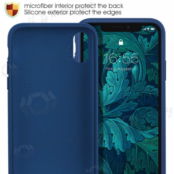 Apple iPhone 12 Pro Max hoesje - Liquid Silicone - 1.5mm (donkerblauw)