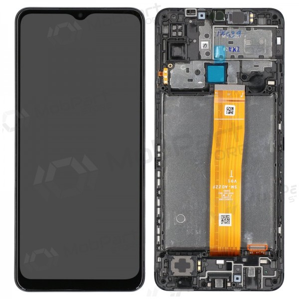 Samsung Galaxy M12 scherm (zwart) (met een frame) (Premium)