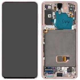 Samsung Galaxy S21 5G scherm (Purper) (met een frame) (origineel)