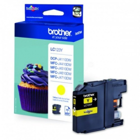 Brother LC 123 (LC123Y), geel patroon voor inkjetprinters