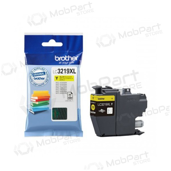 Brother LC 3219 (LC3219XLY), gele cartridge voor inkjetprinters, 1500 pagina's.